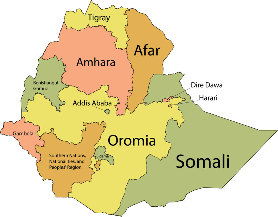 Le regioni dell'Etiopia